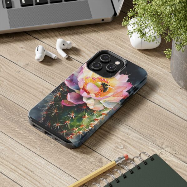 Bee in Cactus Flower Tough Phone Case - Image 59