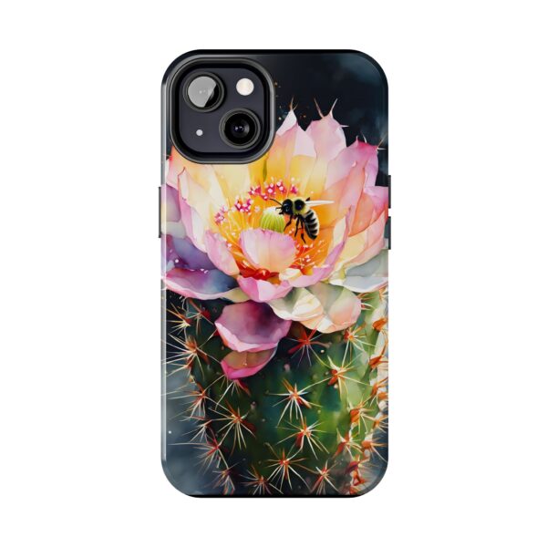 Bee in Cactus Flower Tough Phone Case - Image 39