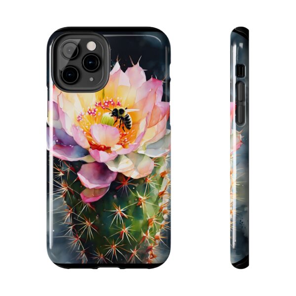 Bee in Cactus Flower Tough Phone Case - Image 14