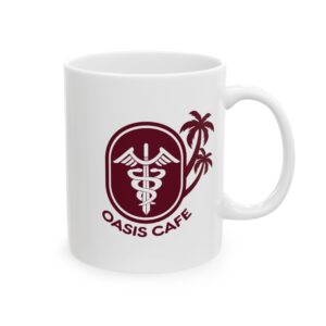 WACH Oasis Cafe Ceramic Mug, (11oz, 15oz)