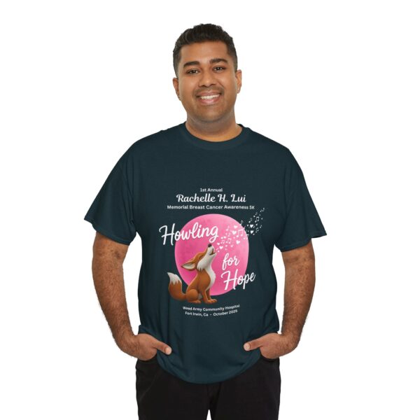 Howling for Hope Unisex Heavy Cotton Tee for Breast Cancer Awareness 2025 - Image 34