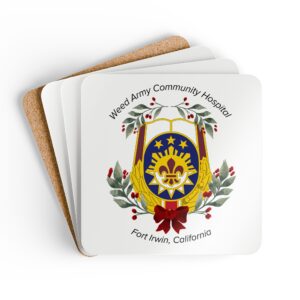 Weed Army Hospital Fort Irwin Christmas Coasters - Set of 4