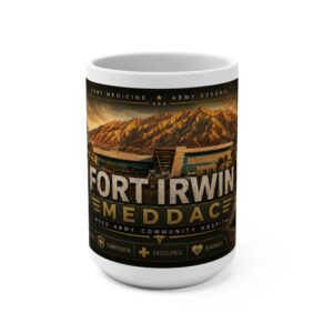 Fort Irwin MEDDAC 15oz White Coffee Mug – Weed Army Community Hospital